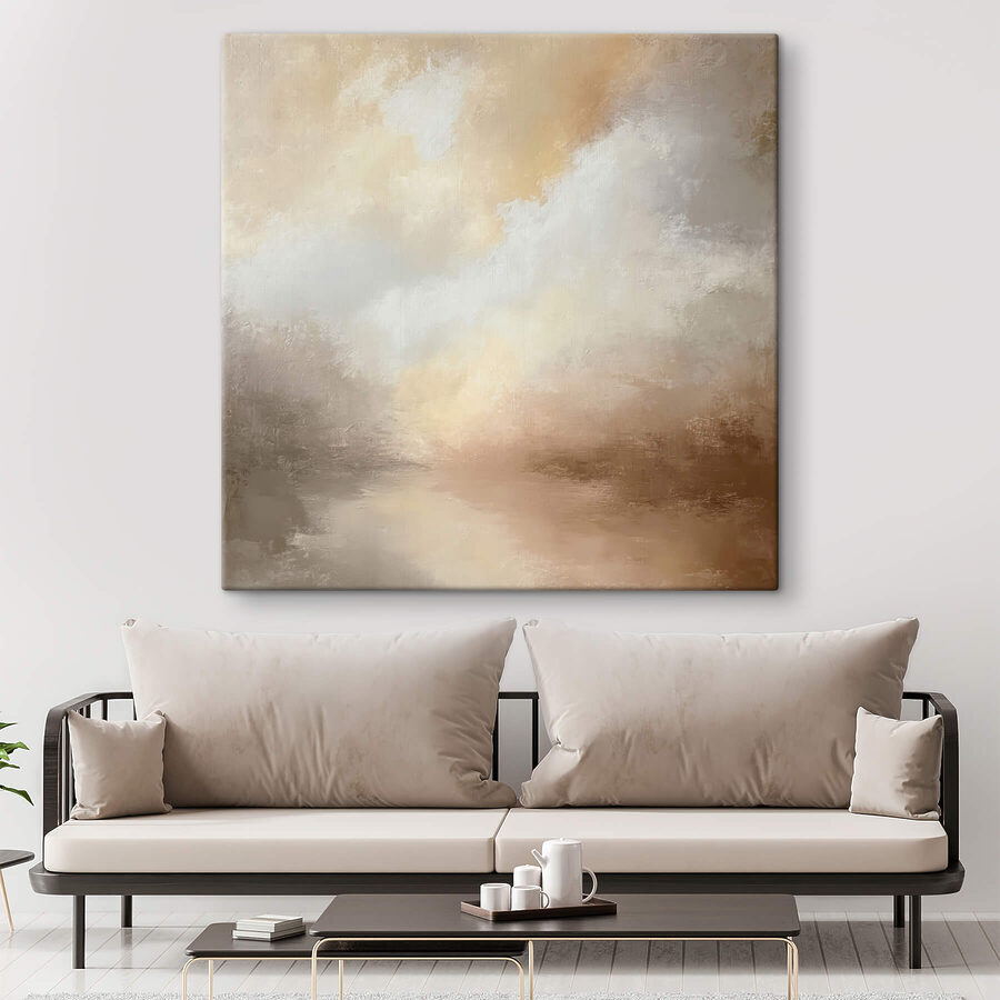 Schilderij van een landschap Schilderij van een landschap