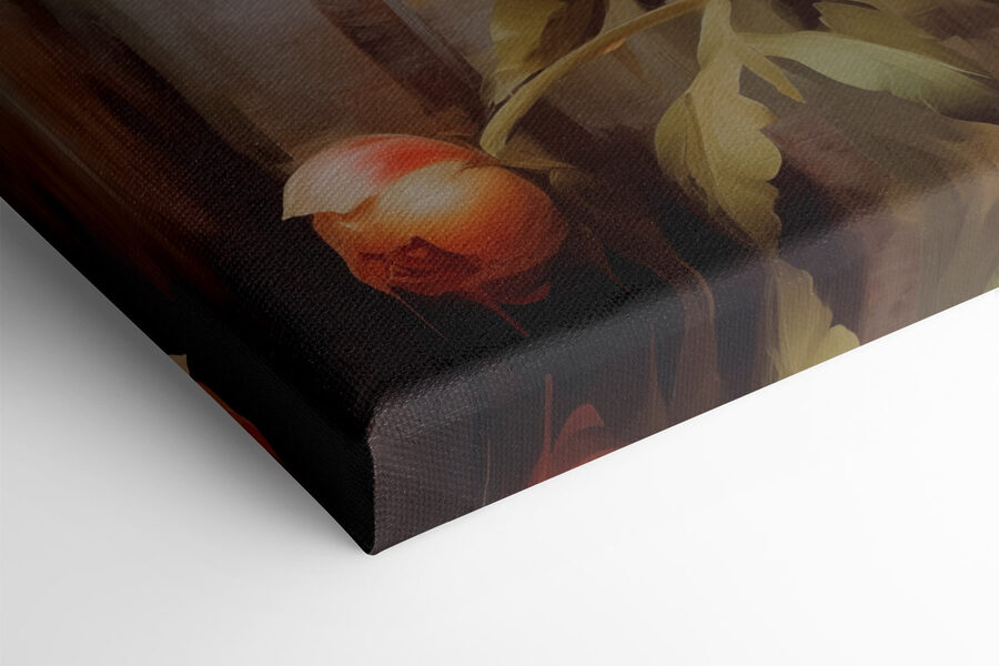 Schilderij van witte bloemen