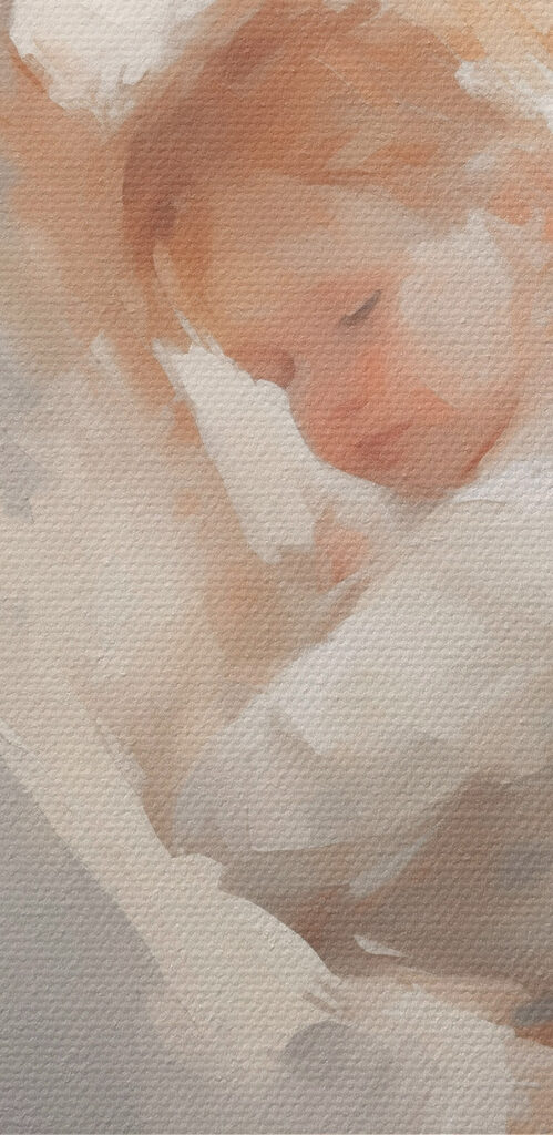 Painting of a woman holding a baby