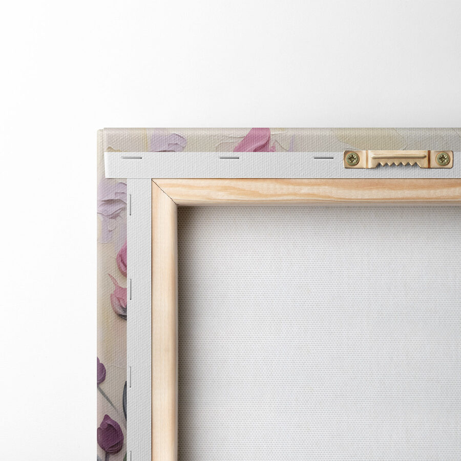 Schilderij van bloemen en bladeren