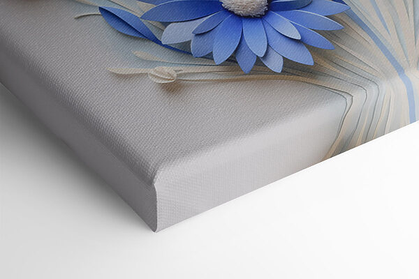 Blauwe en witte papieren bloemen Blauwe en witte papieren bloemen