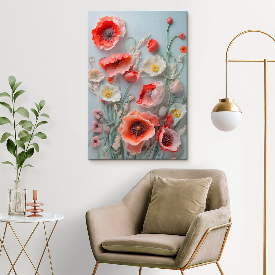 Groep bloemen op een wit oppervlak
