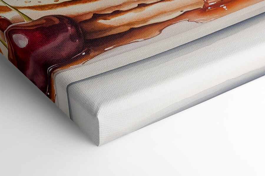 Stapel pannenkoeken met kersen erop