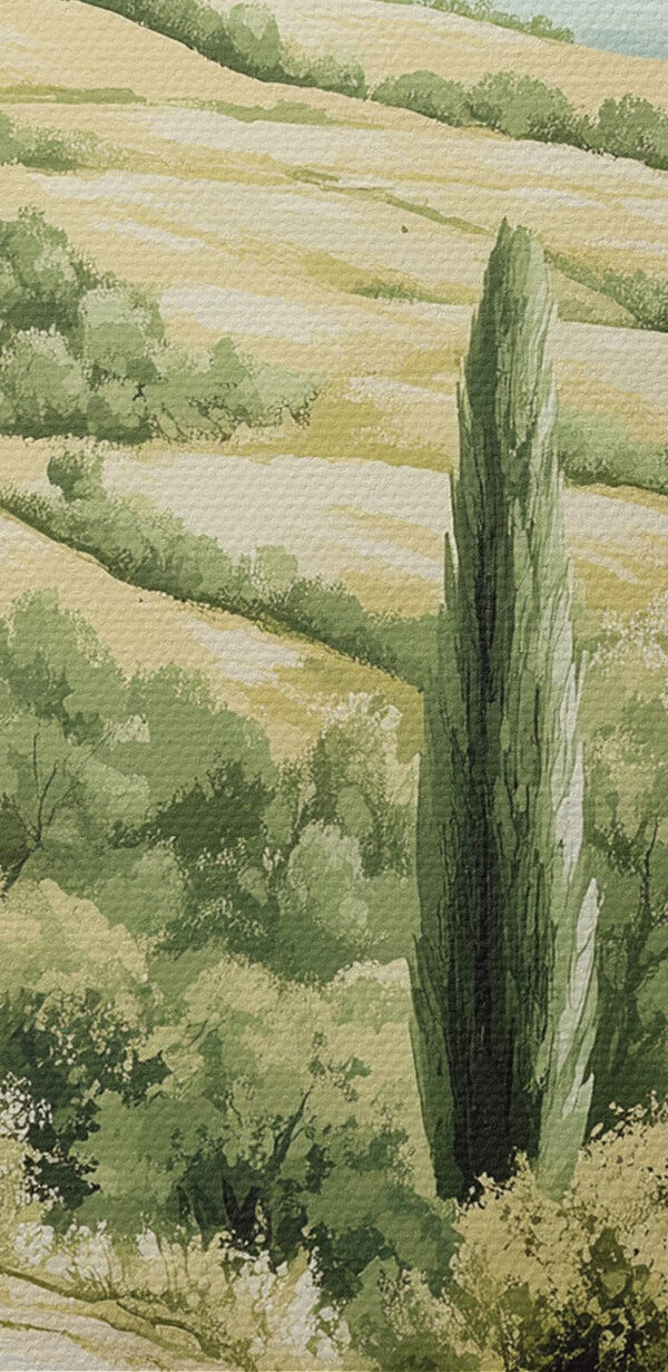Landschap met bomen en heuvels Landschap met bomen en heuvels