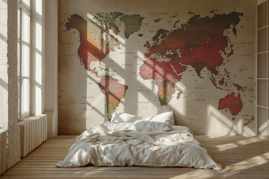 Kaart van de wereld