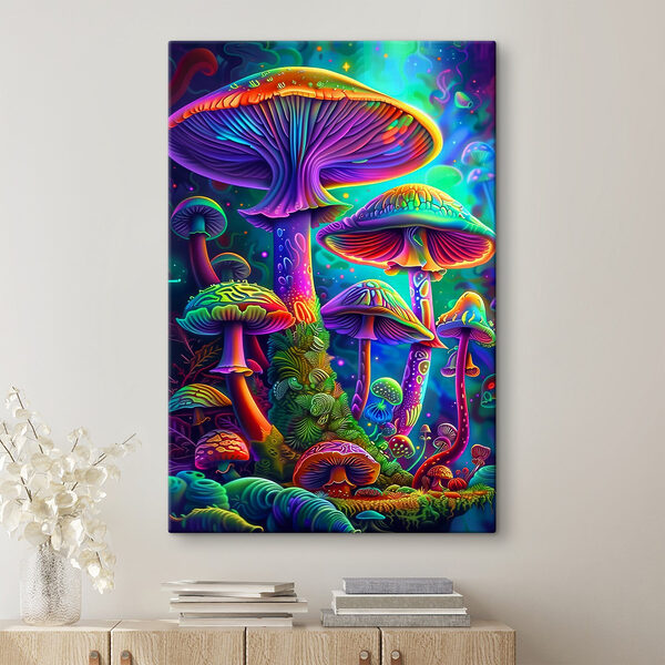 Een groep kleurrijke paddenstoelen Een groep kleurrijke paddenstoelen