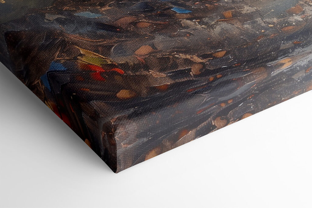 A painting of a lighthouse in the ocean