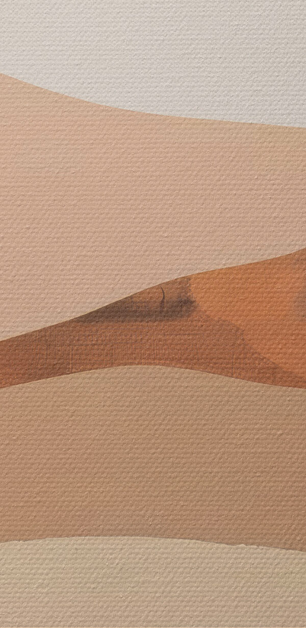 Een schilderij van een woestijnlandschap Een schilderij van een woestijnlandschap