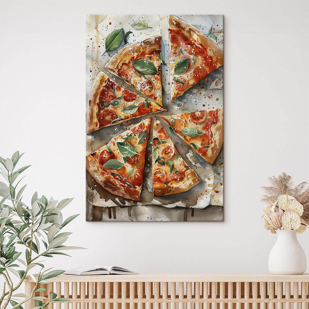 Pizza with tomatoes and basil Pizza with tomatoes and basil