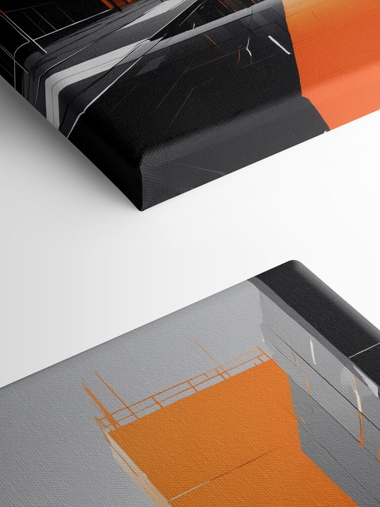 Person walking on a street with tall buildings