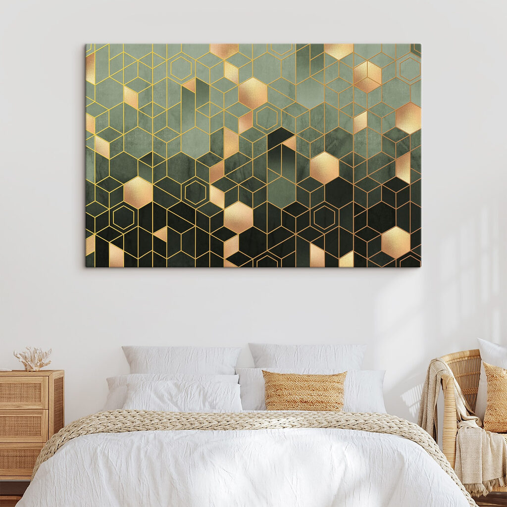 Pattern of hexagons and squares