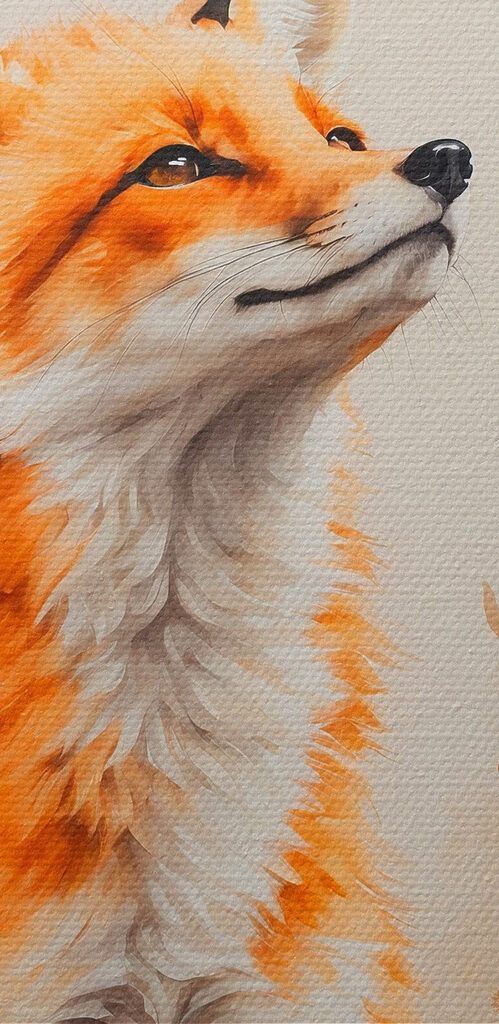 Painting of a fox