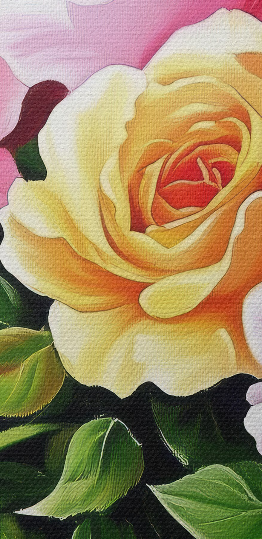 Schilderij van bloemen in een kom Schilderij van bloemen in een kom