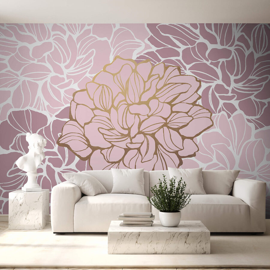 Roze en witte bloem Roze en witte bloem