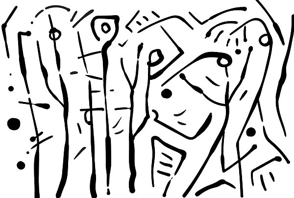 Zwart-wit tekening van een groep mensen t00016p 600x404 - Zwart-wit tekening van een groep mensen - tegory