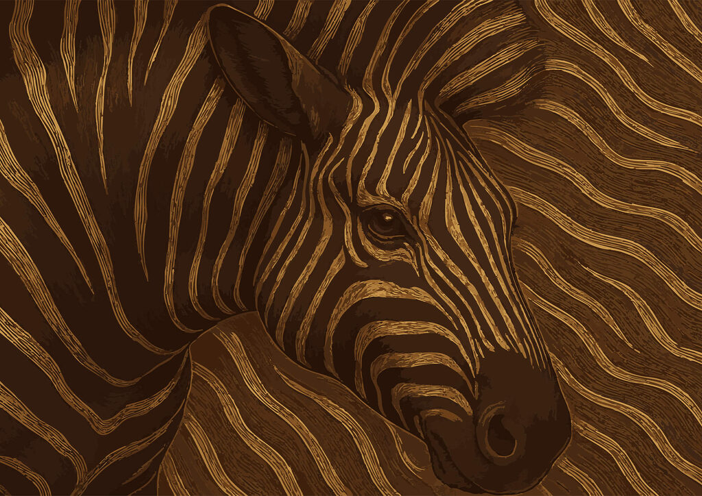 Zebra in abstracte wervelingen van kleur t00011p 1024x724 - Zebra in abstracte wervelingen van kleur - tegory
