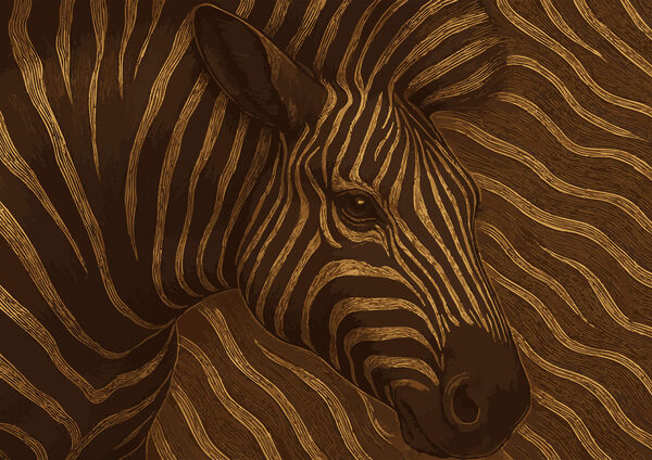 Zebra in abstracte wervelingen van kleur t00011p 600x424 - Zebra in abstracte wervelingen van kleur - tegory