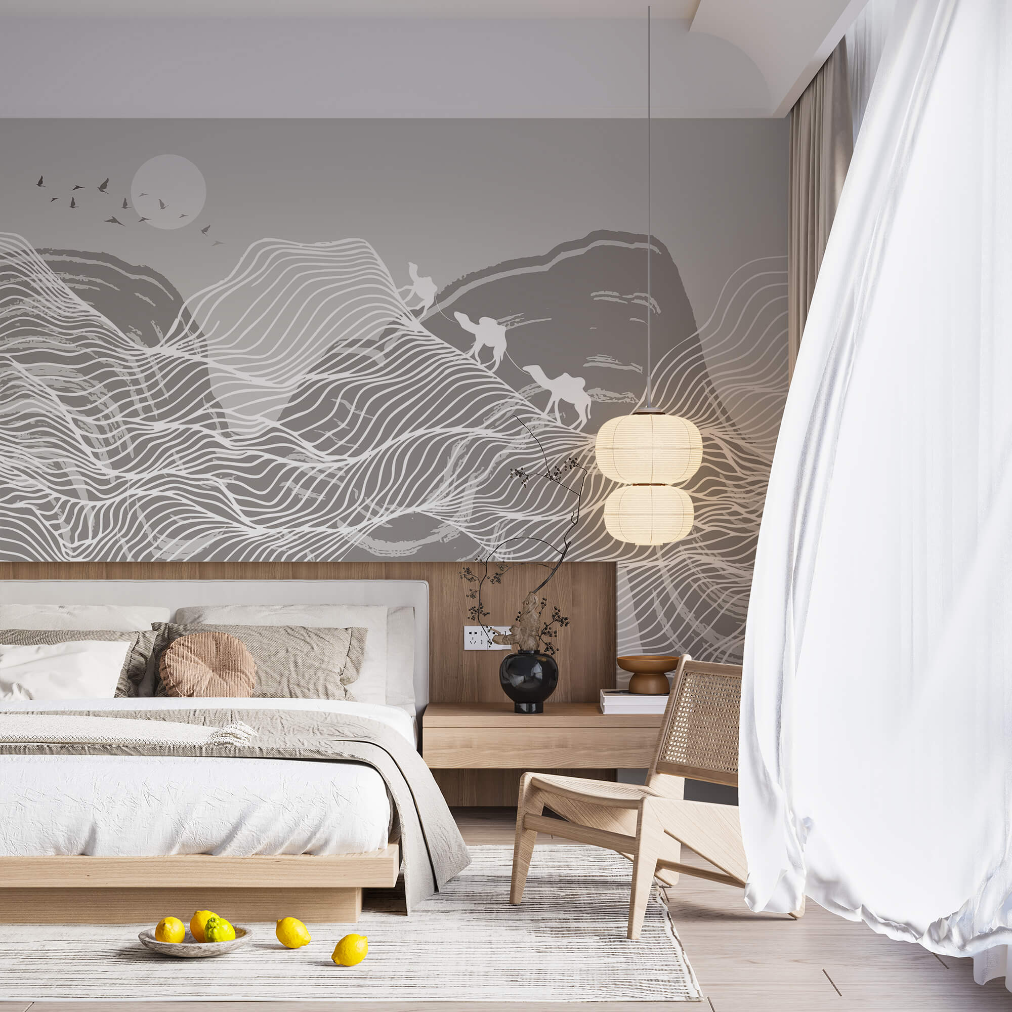 Witte lijnen op een grijze achtergrond