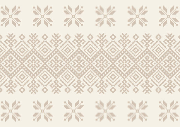 Patroon van geometrische vormen en bloemen Patroon van geometrische vormen en bloemen