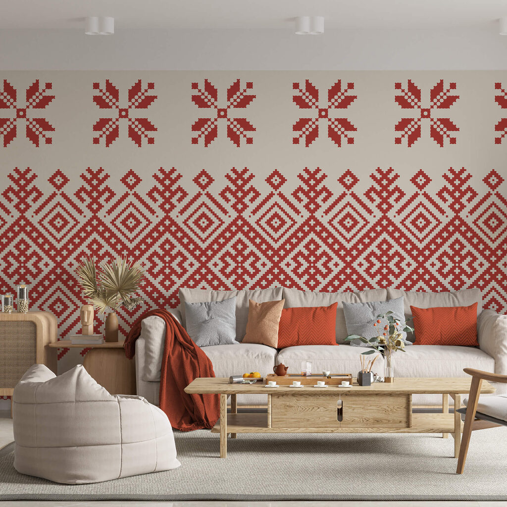 Rood en wit patroon Rood en wit patroon