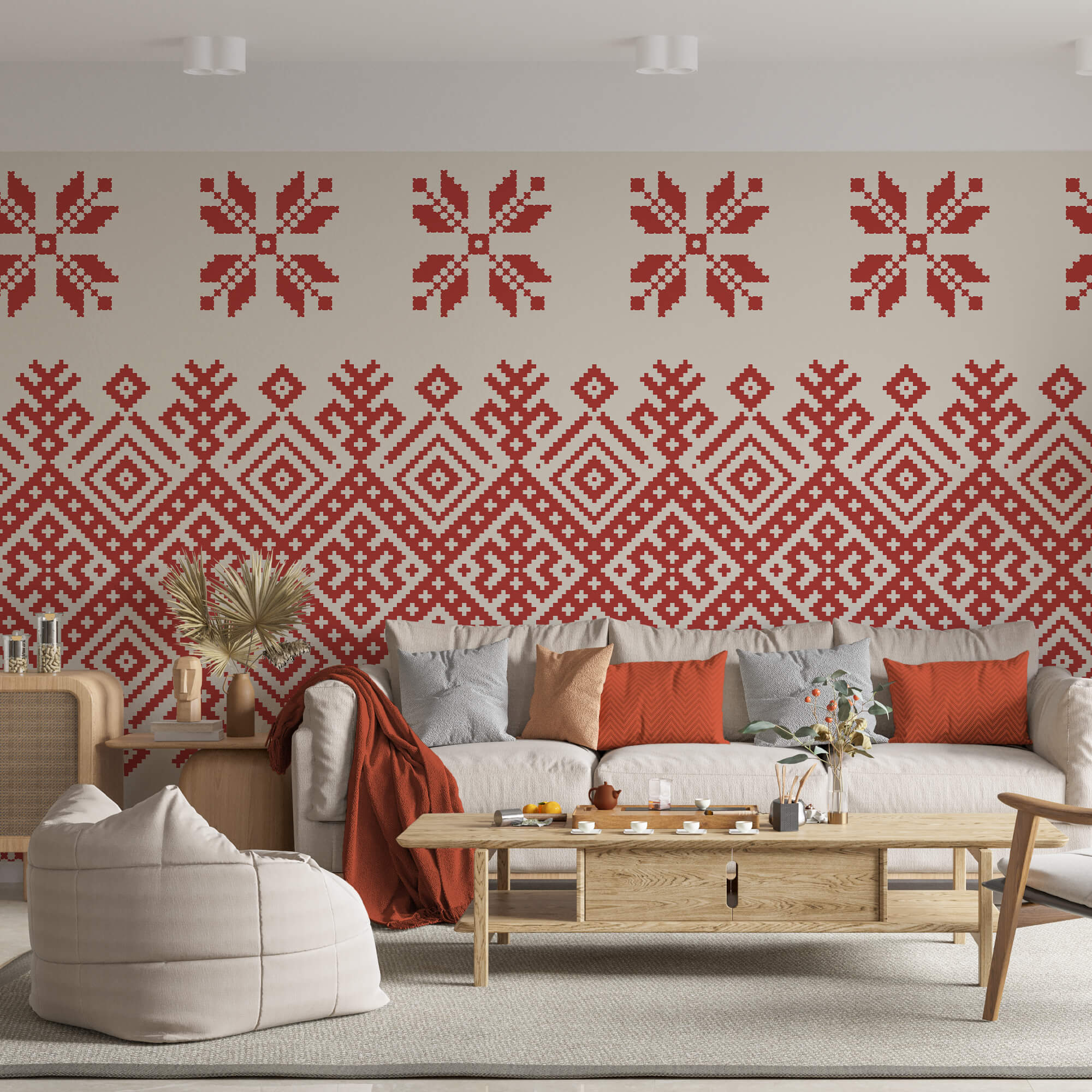 Rood en wit patroon Rood en wit patroon