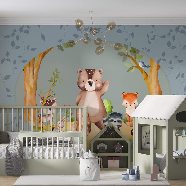 Beeldverhaal van dieren in een bos Beeldverhaal van dieren in een bos