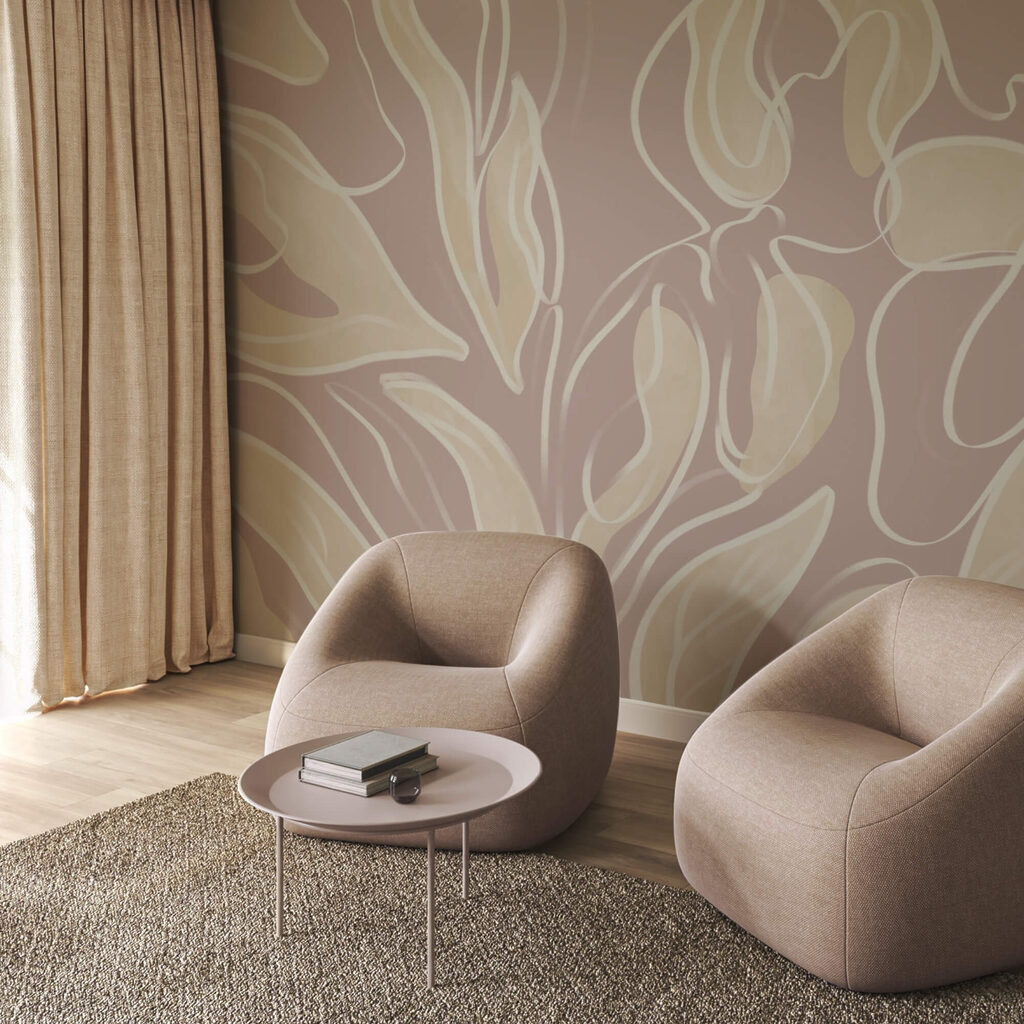 Op de natuur geïnspireerd bladmotiefontwerp