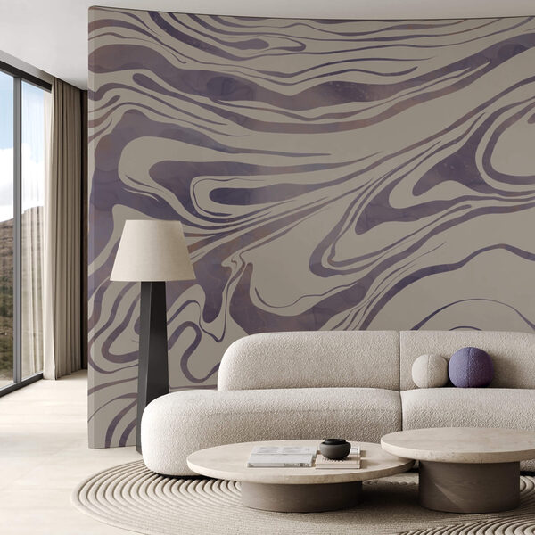 – Abstracte golven op een zachte achtergrond – Abstracte golven op een zachte achtergrond