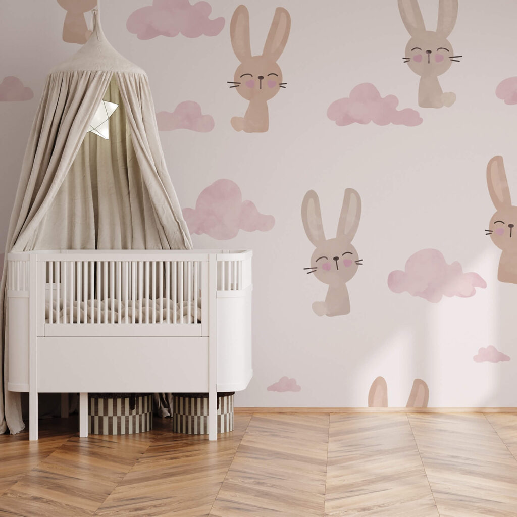 Patroon van konijnen en wolken Patroon van konijnen en wolken