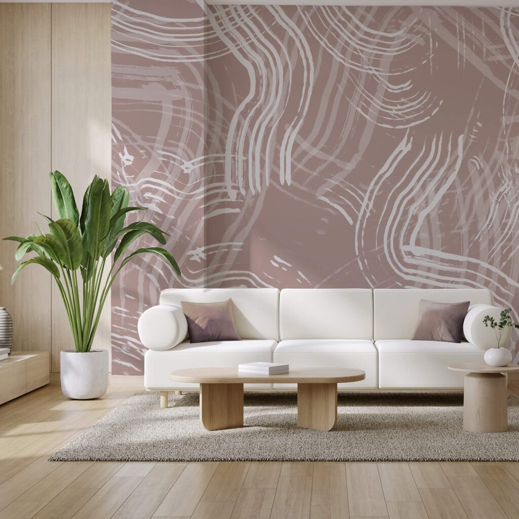 Witte lijnen op een roze achtergrond Witte lijnen op een roze achtergrond