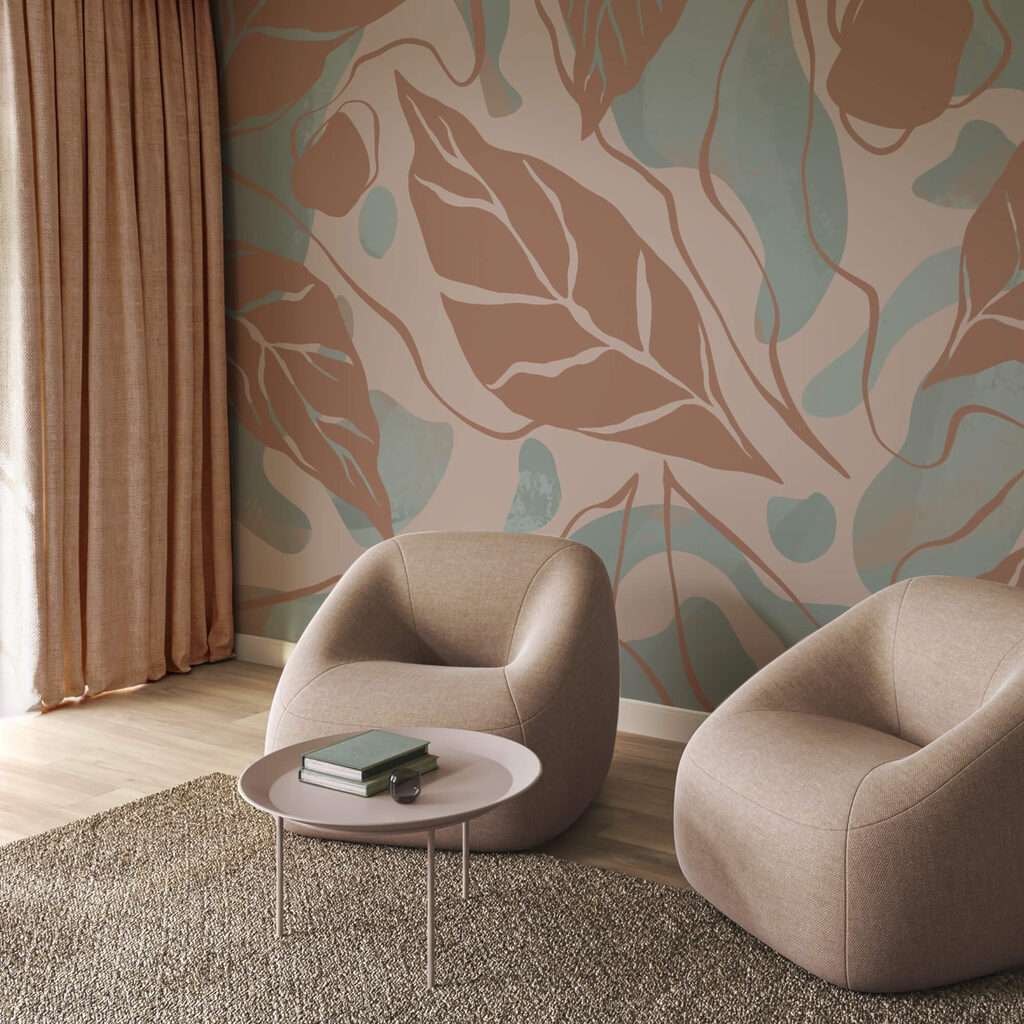 Patroon van bladeren en bellen Patroon van bladeren en bellen