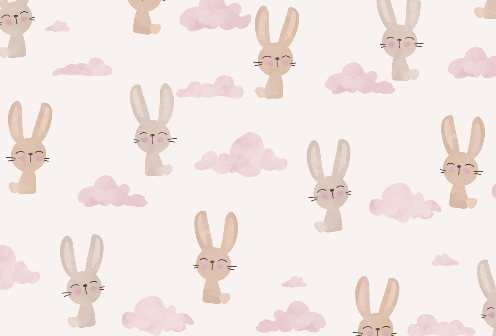 Pattern of rabbits and clouds Pattern of rabbits and clouds