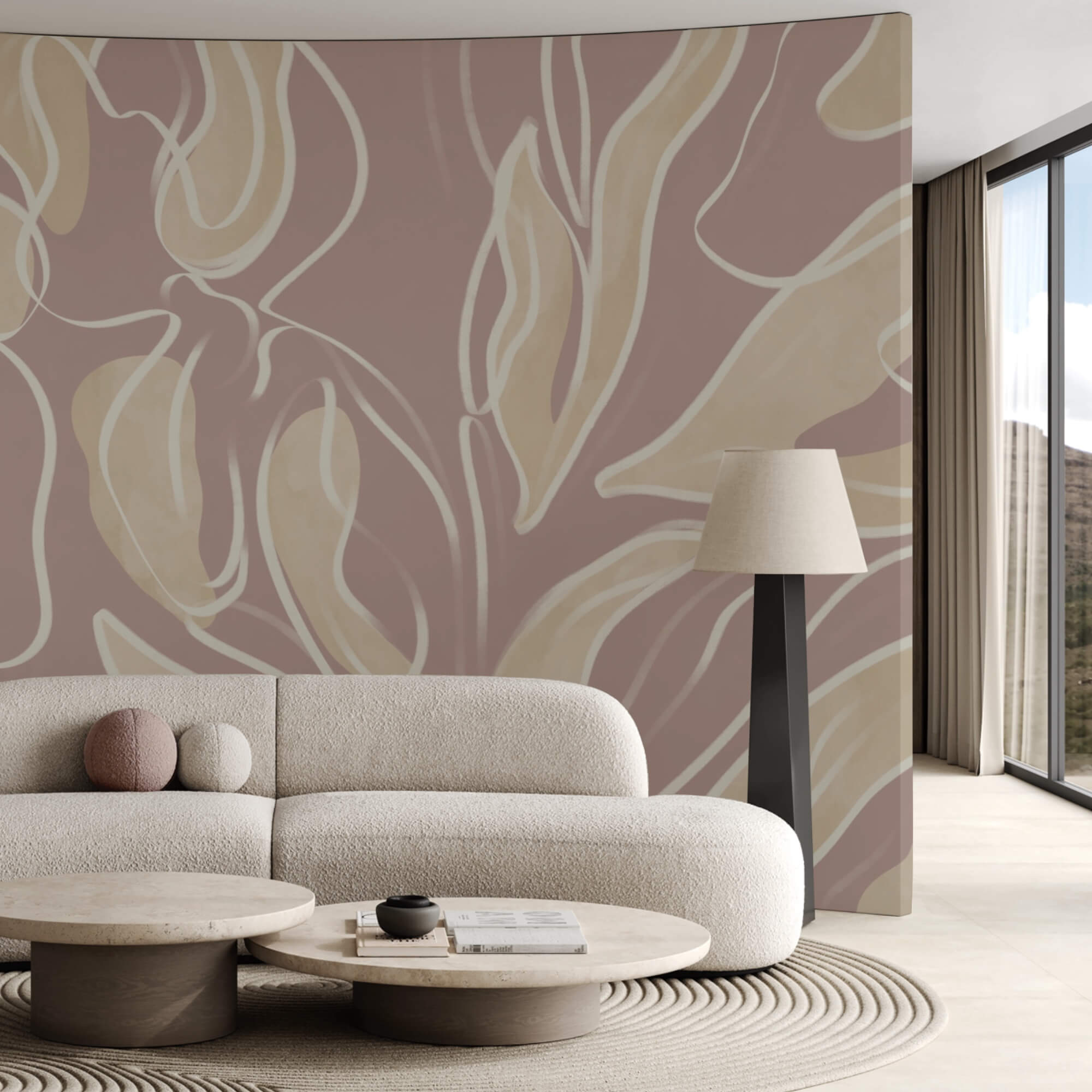 Op de natuur geïnspireerd bladmotiefontwerp