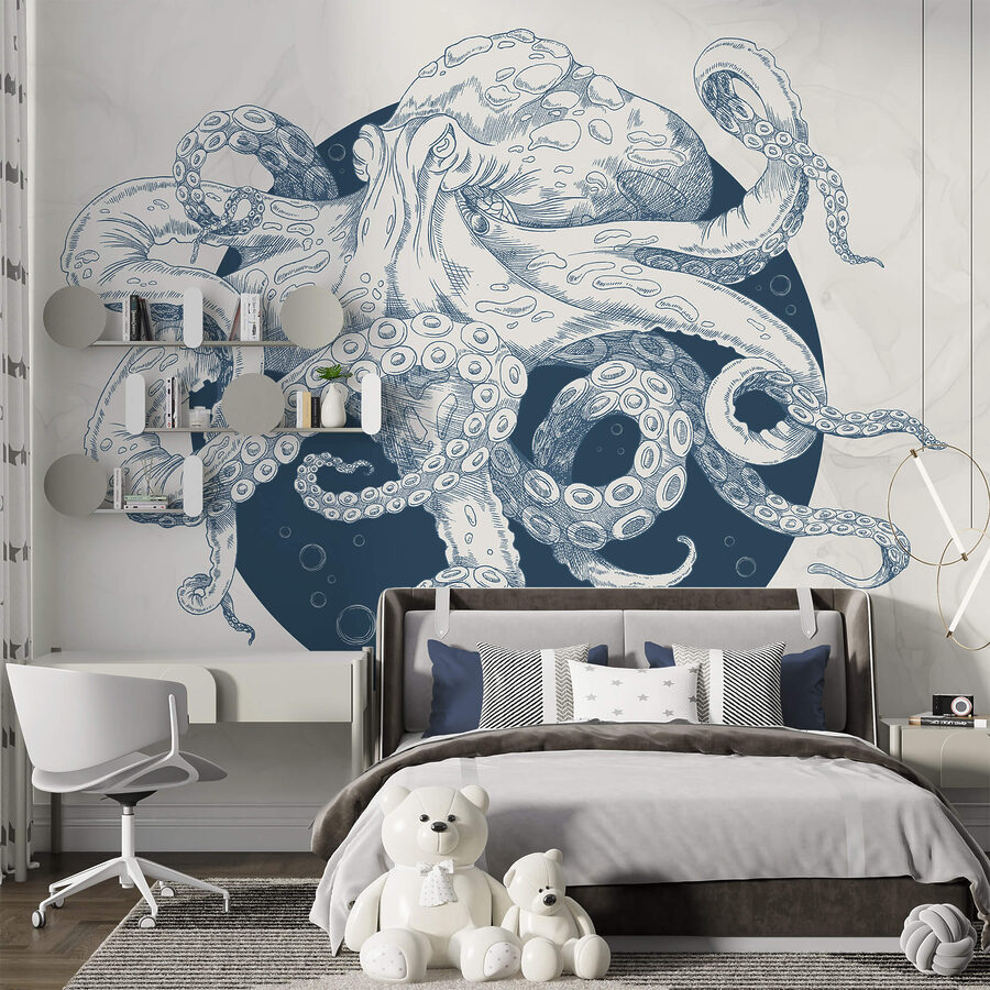 Tekening van een octopus