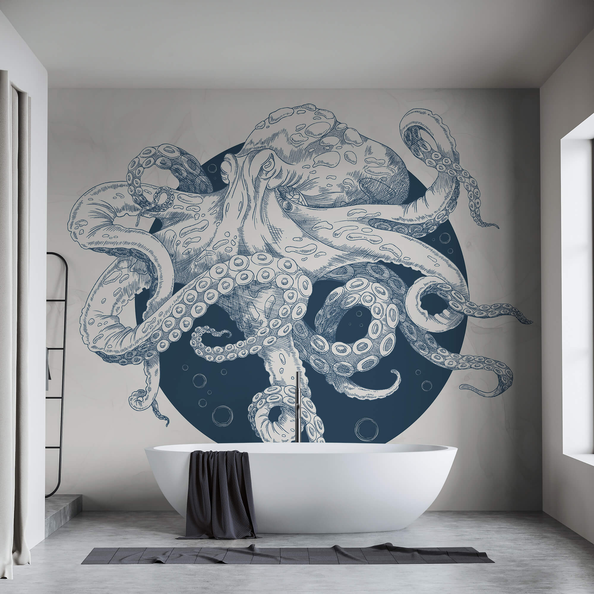 Tekening van een octopus