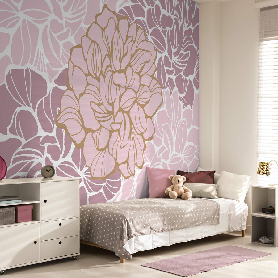 Roze en witte bloem Roze en witte bloem