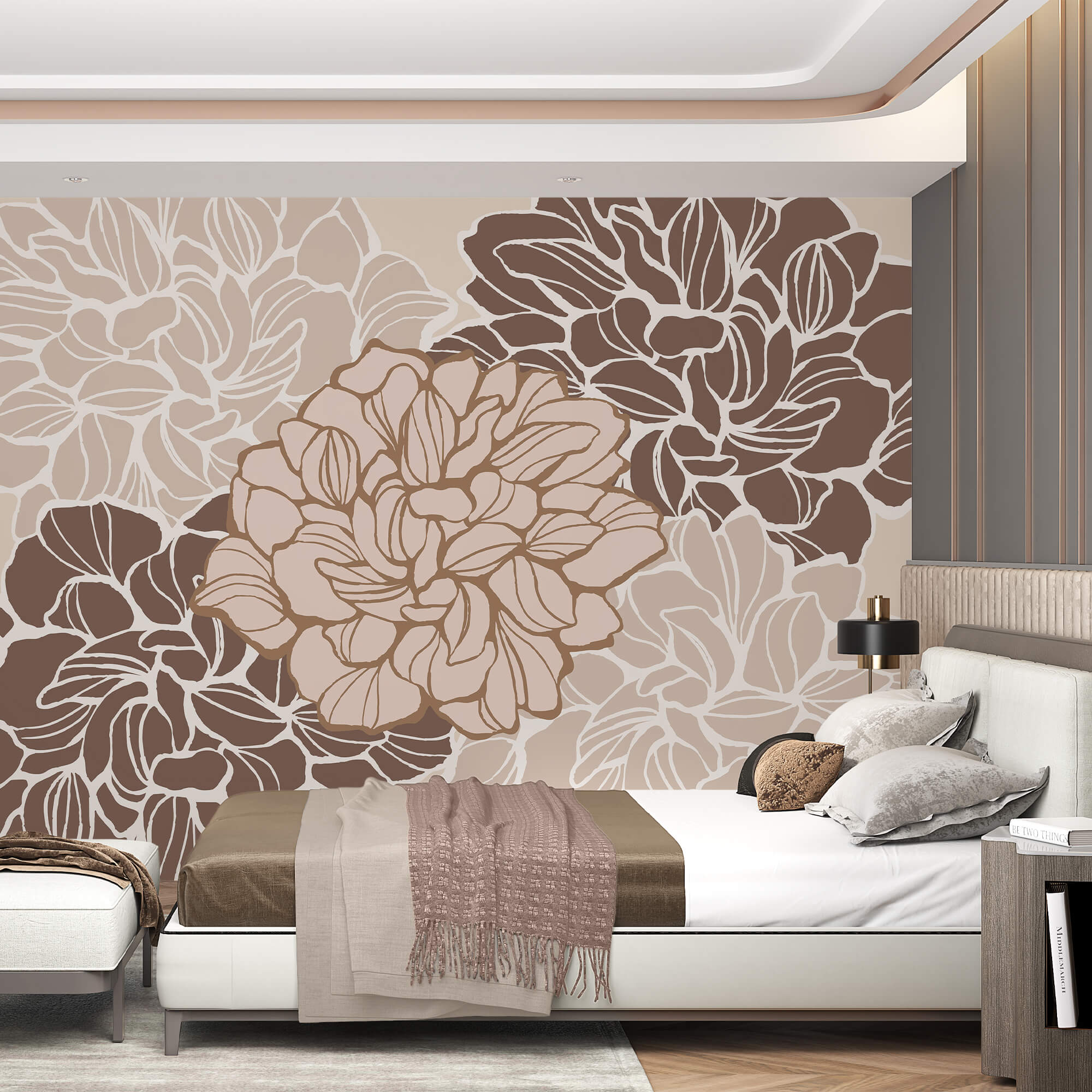 Bloem met veel bladeren