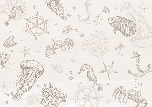 Patroon van zeedieren Patroon van zeedieren