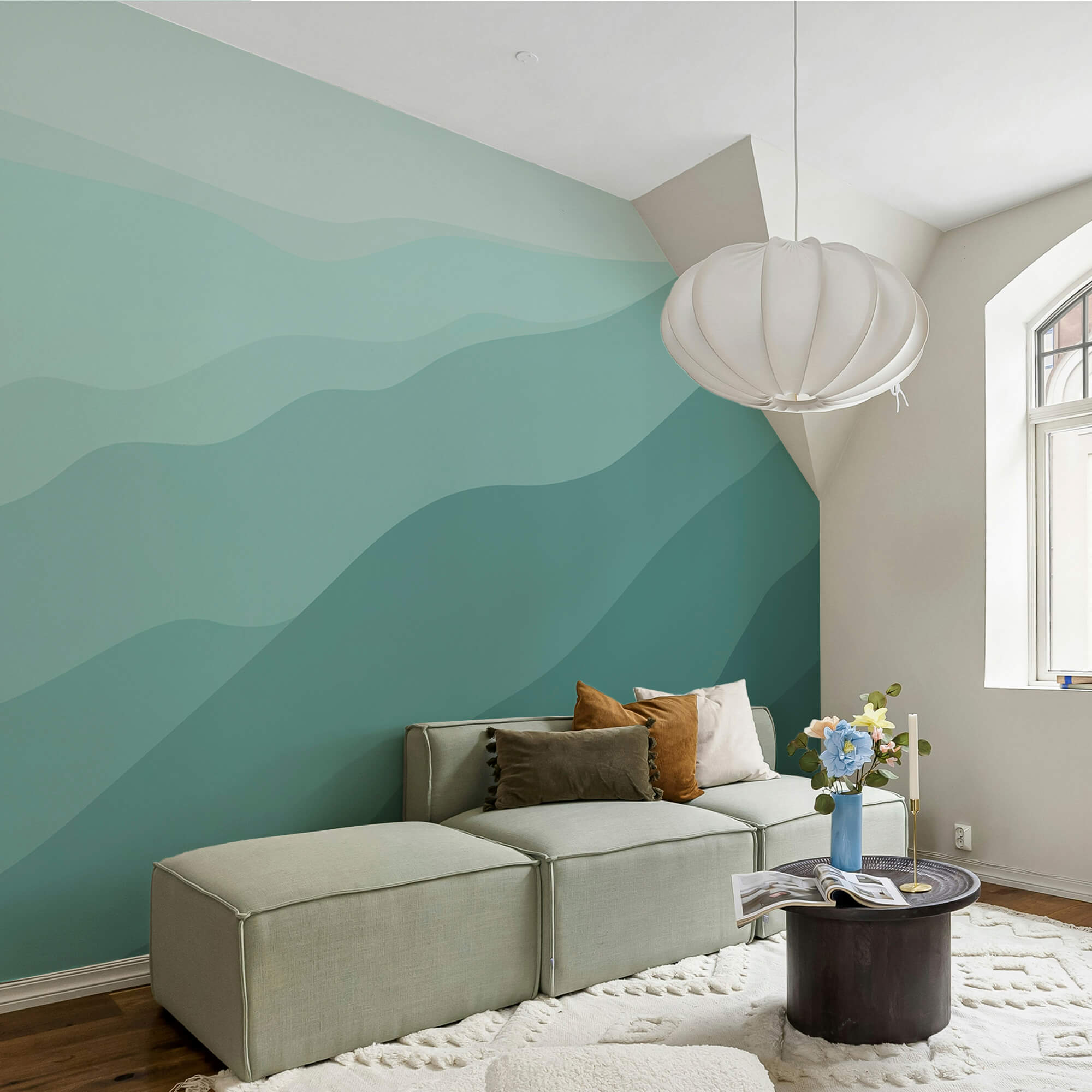 Groene heuvels met blauwe lucht Groene heuvels met blauwe lucht