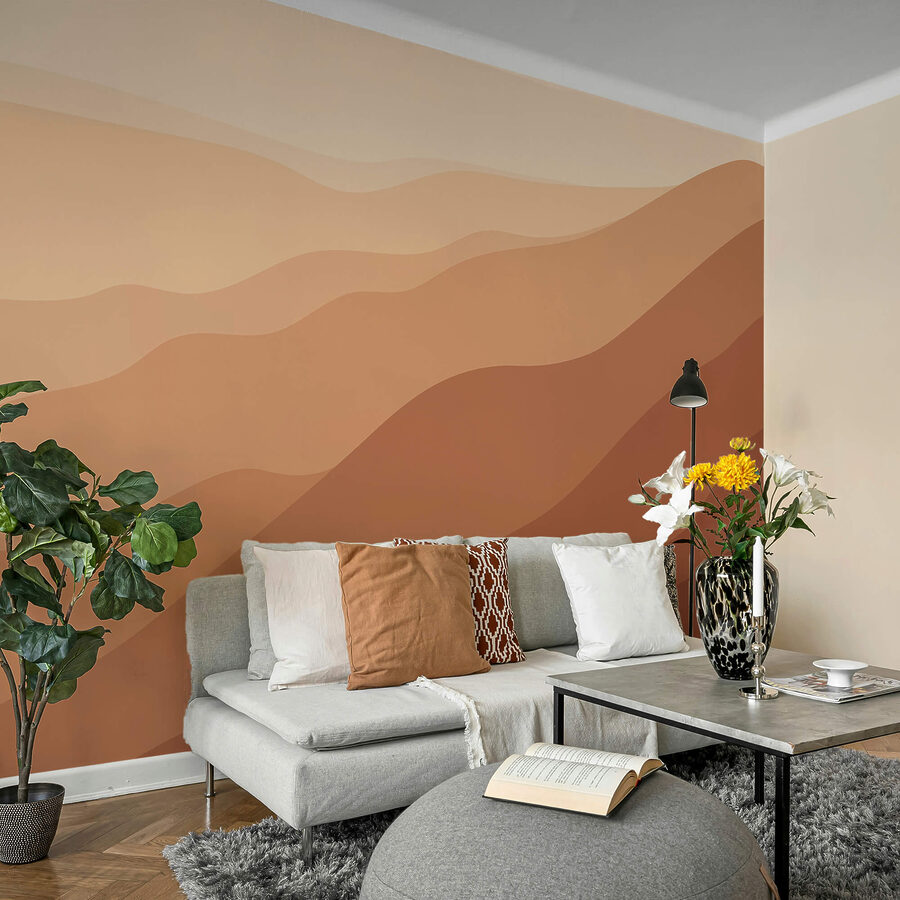 Fotobehang Bruine en witte zandheuvels