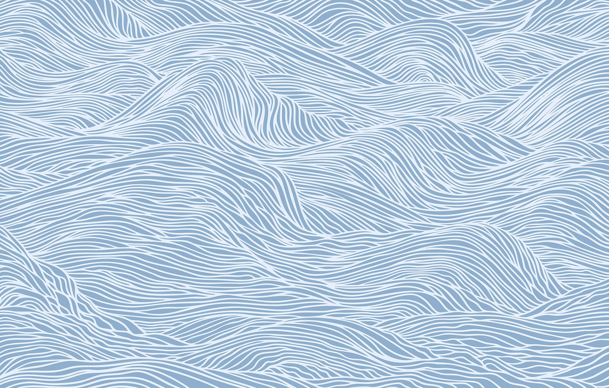 Blue and white wavy pattern