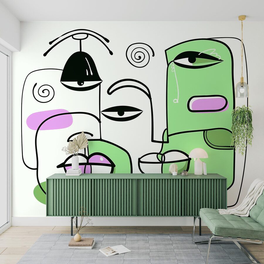 Tekenen van gezichten en lippen