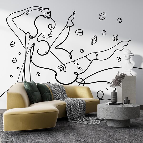 Tekening van een dansende vrouw Tekening van een dansende vrouw