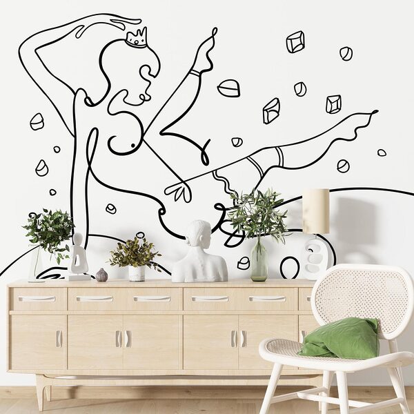 Tekening van een dansende vrouw Tekening van een dansende vrouw