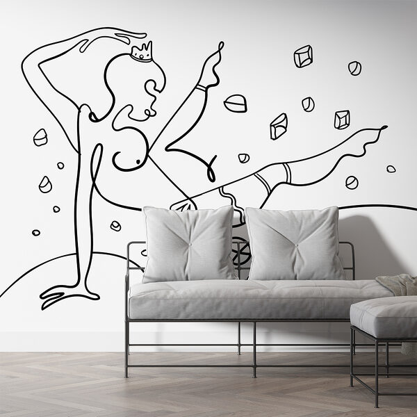 Tekening van een dansende vrouw Tekening van een dansende vrouw