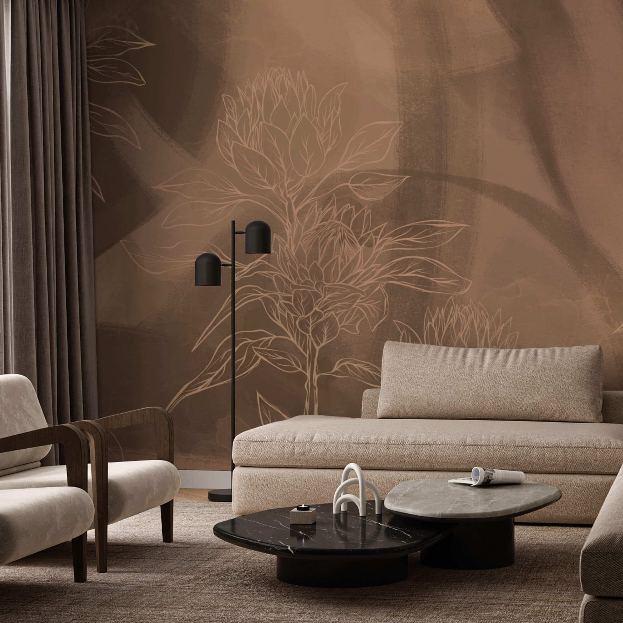 Bloemen op warme achtergrond Bloemen op warme achtergrond