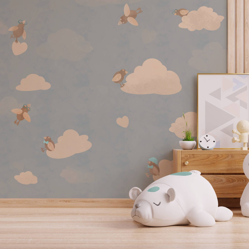 Patroon van vliegende vogels in de lucht