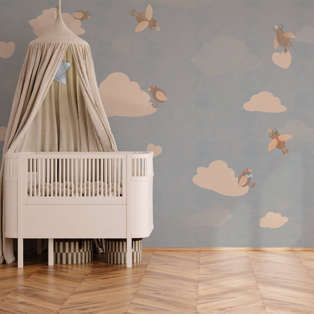 Patroon van vliegende vogels in de lucht