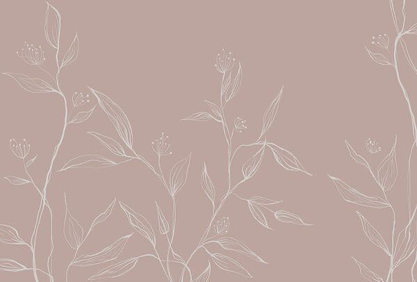 Delicate bladeren op zachte pastelkleurige achtergrond Delicate bladeren op zachte pastelkleurige achtergrond