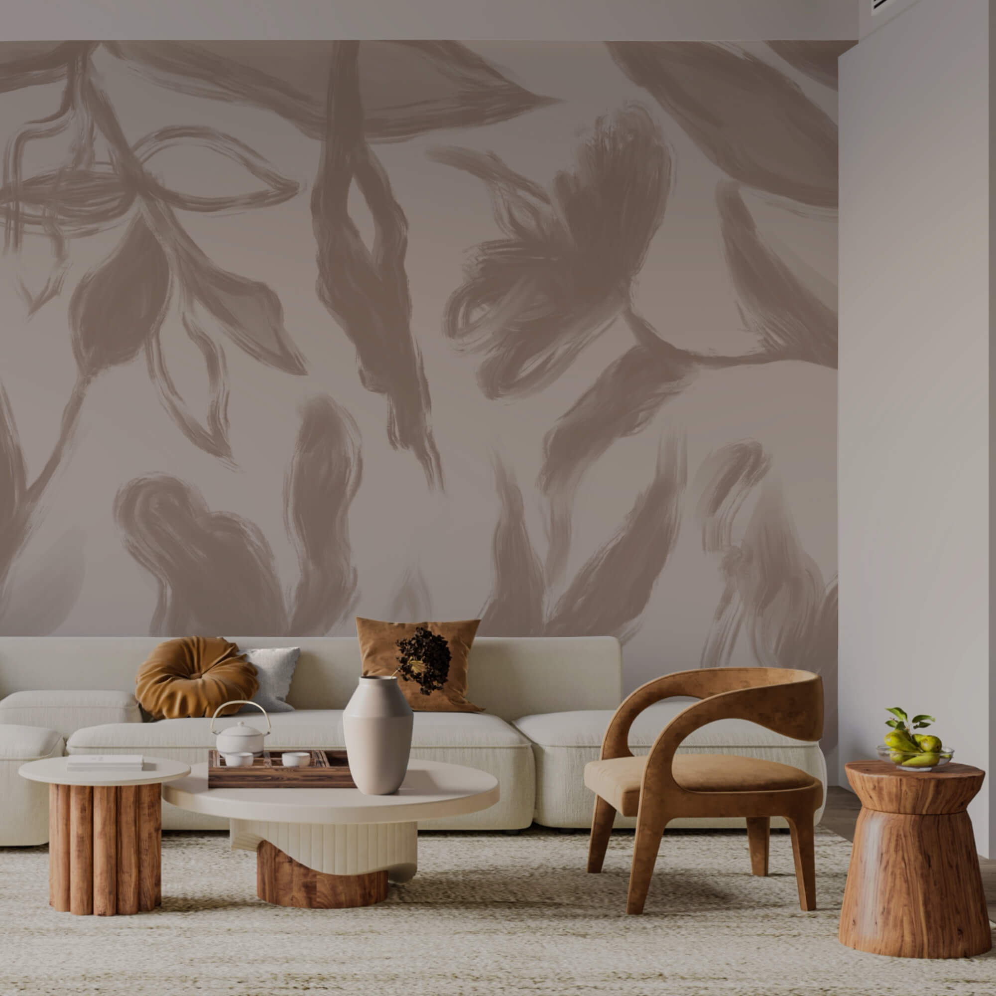 Elegante bloemmotieven in zachte tinten Elegante bloemmotieven in zachte tinten